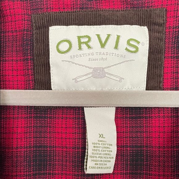 Orvis Tan Field Barn Chore Jacket with Dark Corduroy Collar Sz XL - Picture 2 of 11